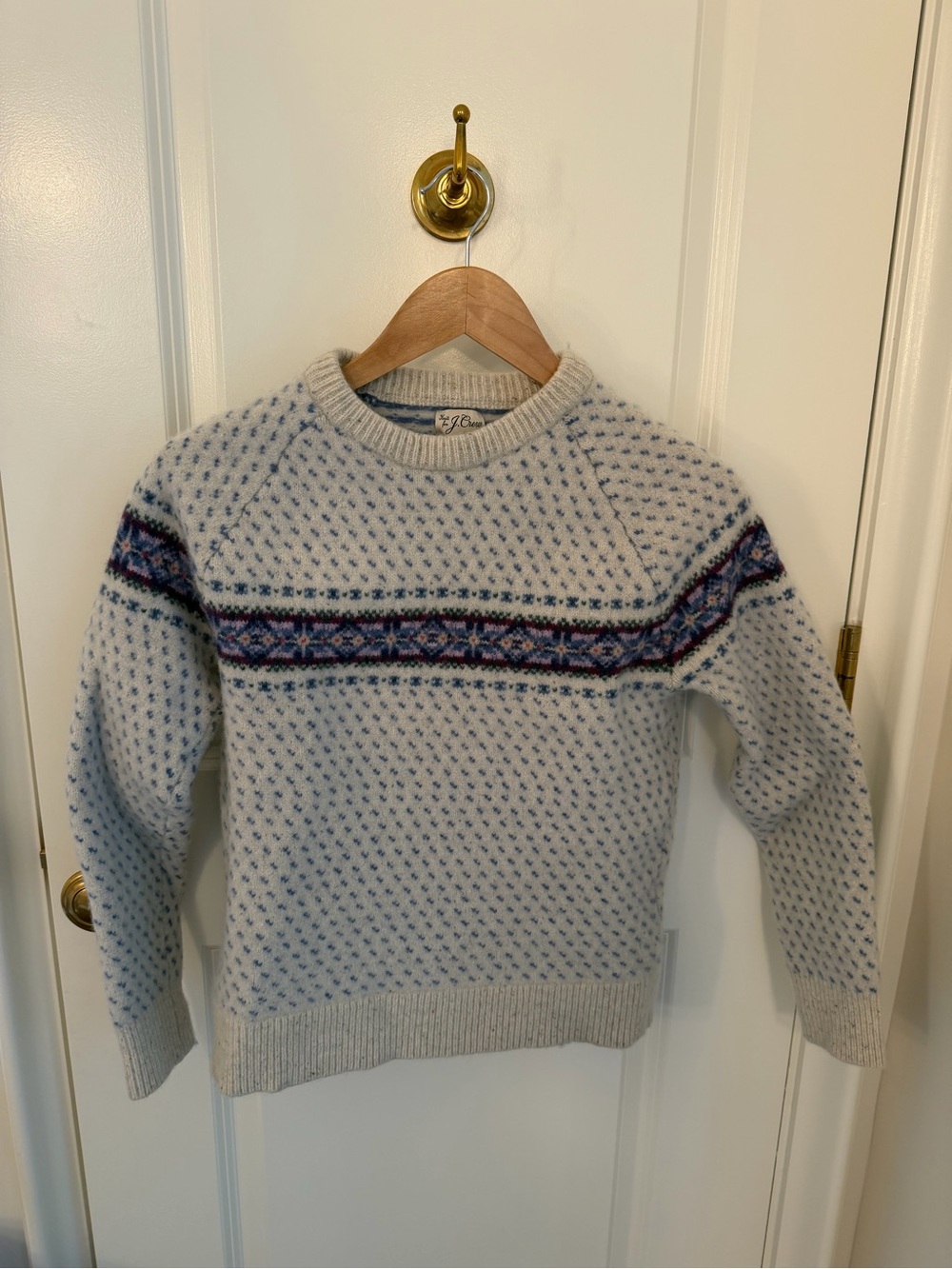 J Crew Men’s 100% Lambswool Fair Isle Sweater